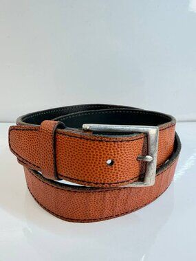 Allen Edmonds Thick Leather Belt – Brown / Orange – Size 38